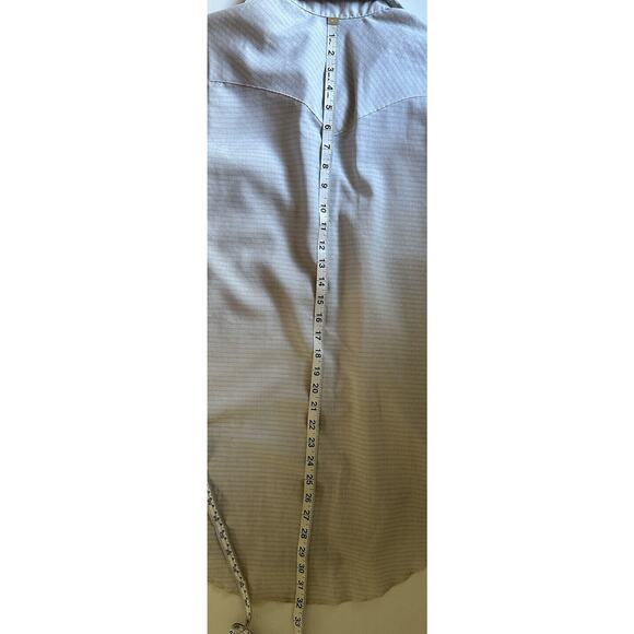 Vintage Wrangler Mens Permanent Press Long Tails LS Pearl Snap Beige Sz 16.5/33 - Picture 11 of 11
